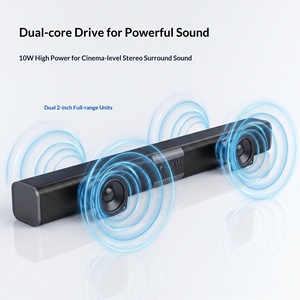 E-5011 <span class=keywords><strong>Soundbar</strong></span> a 2 Altoparlanti per Home Theater <span class=keywords><strong>TV</strong></span>, Amplificatore Audio per Soggiorno con Super Bassi - Product Image 3