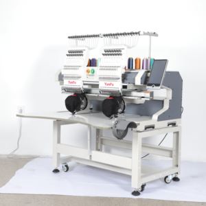 Mesin Bordir Komputer 2 Kepala 15 Jarum 12 Mata untuk Bordir Topi, Kaos, Pakaian Jadi, dan Kaos Kaki Datar - Product Image 2