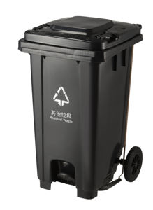 अच्छी कीमत 100 एल रसोई के डस्टबिन डम्प्स्टर अपशिष्ट बिन 100 एल प्लास्टिक पैर संचालित अपशिष्ट बिन 100 एल - Product Image 5