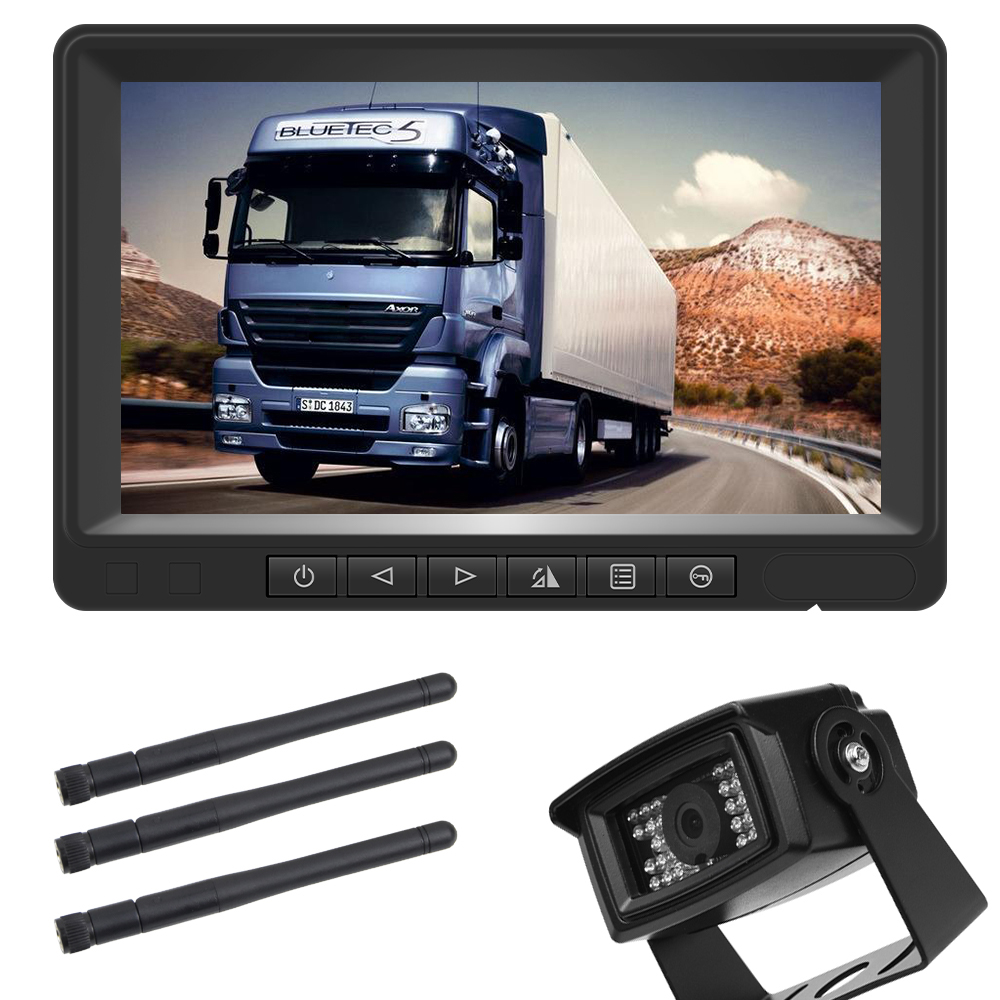 Podofo Wireless Backup Camera System R¹ 1 Rear View Camera IR Night Vision Waterproof RV for Vehicles No Distance (Wireless Backup Camera