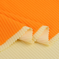 Tissus de yoga côtelés en tissu chinois jersey serré côtelé techno 32s 2x2 100% polyester tissu côtelé à double ligne