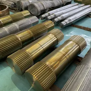 Custom Large Splined Shaft Forging Triangular Spline High Quality Big Spline Shaft