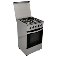 Cuisinière à gaz Xunda avec 3 ou 4 brûleurs et 1 plaque chauffante électrique, four à pizza intégré