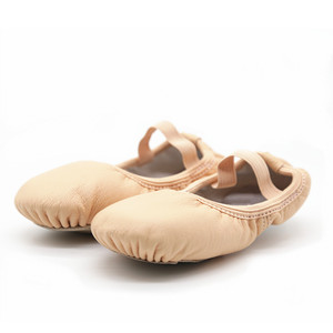 Chaussures de <span class=keywords><strong>danse</strong></span> ballet souples sans lacets SPS en gros pour femmes, dessus en cuir à lacets, semelle en daim - Product Image 4
