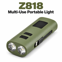 Lampe de signalisation LED rechargeable USB-C Z818 avec fonction Power Bank, 40lm, 32-3W, IP44, ABS, batterie 18650, fixation magnétique, intensité réglable
