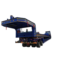 Semi-remorque surbaissée à 4 essieux de 80 tonnes pour équipements de construction et transformateurs, avec matériaux/tailles/couleurs personnalisables