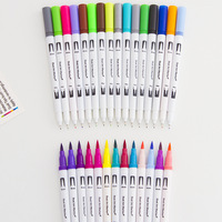 Ensemble de stylos à double embout colorés de 0,4 mm à poils doux lavables à l'eau, 120 couleurs, crayons de couleur aquarelle non effaçables
