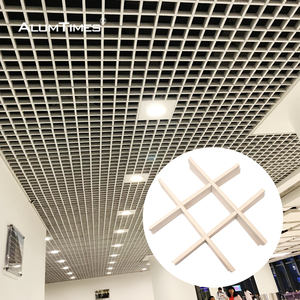 Plafón Metálico de Rejilla de Aluminio para Techo Suspendido, 10 x 10, Celdas Abiertas, Forma de U, para Tienda, Fábrica Alumtimes Foshan - Product Image 1