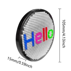 Luz LED Redonda con Patrones de Animación DIY, Mini Luz Trasera de Señal de Giro para Bicicleta, Luces LED para Bicicleta, Luz de Señal de Giro LED para Bicicleta - Product Image 6