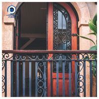Rampe de sécurité en acier haute résistance, design classique en fer forgé, pour balcon de bâtiment résidentiel duplex, balustrade extérieure