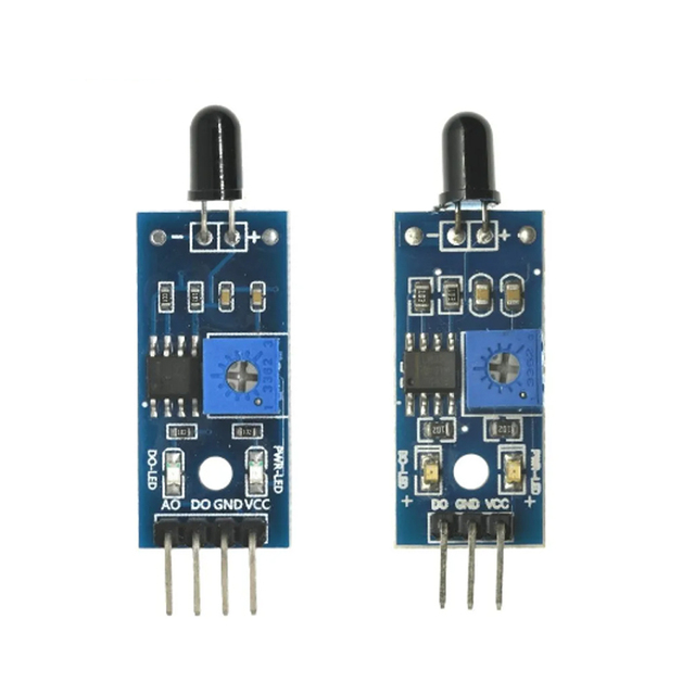 LM393 3 / 4 Pin IR Flame Detection Sensor Module Fire Detector Infrared Receiver Module for Diy Kit