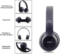 Earphone Nirkabel P47 Baru dengan Dukungan TF & FM USB AAC, Peredam Kebisingan ENC BT, Tahan Air, Aux 3.5mm untuk Smartphone & Perjalanan
