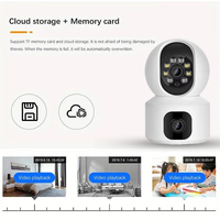 Offre Spéciale caméra de sécurité à domicile 4mp HD vidéo WiFi intelligent intérieur détecteur de suivi de mouvement Vision nocturne double objectif caméra sans fil
