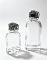 Flacons de parfum en verre vides de haute qualité, 50 ml et 80 ml, à col serti, couleur personnalisée, emballage en boîte carrée, OEM