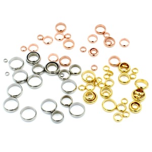 Anneaux sans soudure en acier inoxydable Anno Jewelry, or rose, argent, perles pour la création de bijoux, 10 mm, 8 mm, 6 mm, 4 mm, 2 mm - Product Image 1