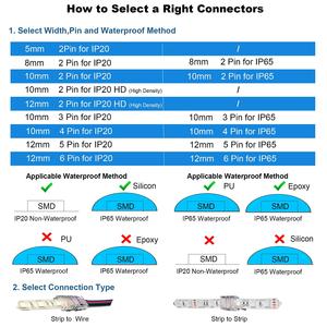 Conectores de tira LED de 2 pines, 3 pines, 4 pines, 5 pines, cable hembra macho de 8mm, 10mm, 12mm, conectores rápidos - Product Image 4