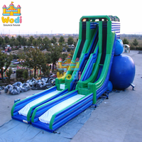 Toboggan aquatique gonflable industriel à vendre, piscine à jets d'eau, toboggan gonflable pour usage humide en vinyle, toboggan gonflable pour l'été…