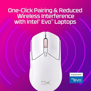 เมาส์ไร้สายสำหรับเล่นเกมน้ำหนักเบา2ตัวพร้อมไฟ RGB ใช้ได้นานถึง100ชั่วโมงอายุการใช้งานแบตเตอรี่-สีขาว - Product Image 5