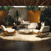 Fauteuil de détente rétro de luxe italien, fauteuil pivotant individuel, fauteuil minimaliste pour salon, hall, bureau, hôtel, réception
