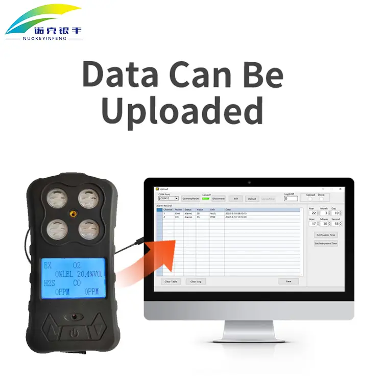 NKYF detektor Multi Gas portabel 4 in 1 NH3 CO H2S Ex alarm deteksi gas penganalisis gas genggam detektor hidrogen sulfida