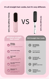 <span class=keywords><strong>Brosse</strong></span> lissante sans fil portable pour <span class=keywords><strong>cheveux</strong></span> - Chauffe rapidement en 30 secondes - Mini peigne chauffant pour femmes - Product Image 3