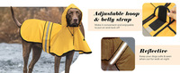HIPHOPPET Manteau de Pluie Réfléchissant à Rayures pour Grands Chiens et Chats, Imperméable Hiver pour Animaux de Compagnie, Vêtements de Luxe pour Chiens de Races Moyennes