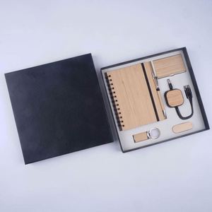 G Custom Logo Eco-Friendly Bamboo A5 Notebook Corporate Business Luxury <b>Gift</b> Set Gravure Printed <b>Gift</b> <b>Box</b> USB Cable - Product Image 1