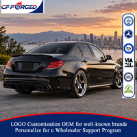 Jantes forgées monobloc personnalisées de qualité supérieure en chrome noir à 6 branches 5x112 pour Mercedes AMG C63 S Coupé Berline
