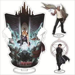 Anime Acrílico Fullmetal Alchemist Edward Alphonse Ação Stand Figura Desktop Ornamento Exibição Figuras Em Pé