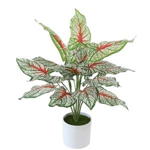 Feuilles Artificielles Murales Miniatures, Fausses Plantes Murales, Bouquet Élégant, Feuilles Vertes Artificielles pour Cimetière - Product Image 2