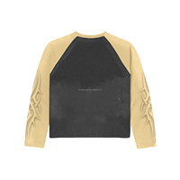 T-shirt graphique personnalisé de haute qualité pour homme, chemise thermique à manches longues en coton, imprimé DTG, chemise à manches longues en tissu gaufré