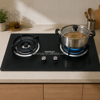 Vente directe – Nouveau design moderne – Prix bas – Double cuisinière en fonte naturelle – Allumage électronique – Encastrable – Classe énergétique A