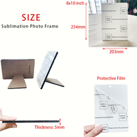 MDFSUB Panneau MDF blanc personnalisé à sublimation 8x10 ''Cadre photo Mdf vierge Plaques en bois avec film protecteur