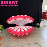 Coquille rouge gonflable décorative personnalisée pour événements, ballon coquillage gonflable pour la publicité