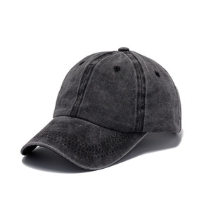 Casquettes de baseball brodées en jean délavé style urbain vintage pour hommes, femmes et unisexe, ajustables, à 6 panneaux, pour toutes les saisons - Product Image 4