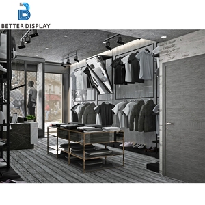 Exhibidores de Ropa para Hombre, Estante de Exhibición de Hierro para Tienda, Estante de Decoración, Perchero de Piso, Estantes Metálicos de Exhibición - Product Image 4
