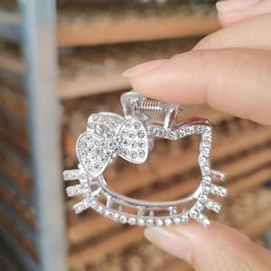 यूरोपीय अमेरिकी उच्च अंत महिलाओं के ग्रीष्मकालीन बाल सहायक उपकरण नए स्टाइलिश 5 सेमी छोटे हीरा हेयरपिन बनाया मिश्र धातु क्व क्लिप - Product Image 5