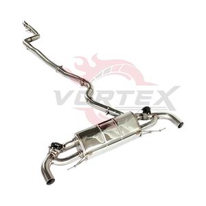 Conduit de réglage en acier inoxydable Vortex SS304 pour BMW Série 3 G20 G28 325i 325Li avec silencieux central et double ligne de tuyauterie U - Product Image 2