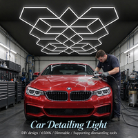 Lumière LED dimmable 6500K pour le detailing automobile, conception personnalisée DIY, montage facile pour garage, atelier de réparation automobile, salle d'exposition automobile