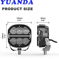 Projecteur LED haute puissance YUANDA de 4,5 pouces avec puce LED DRL 12V pour voiture, tout-terrain, éclairage de travail à haute intensité