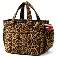 Sac à déjeuner isotherme pliable pour femme, 6L, imperméable, anti-fuite, en polyester léger, avec fermeture éclair, design matelassé mignon, pour le travail