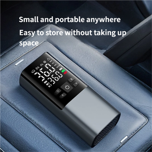 Gonfleur de pneus sans fil, compresseur d'air à affichage numérique avec arrêt automatique, gonflage rapide 60W pour voiture et vélo, 5-150 PSI, portable type-C - Product Image 4