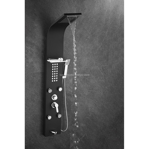 Đa chức năng Matte Đen mưa vòi hoa sen đầu bảng điều chỉnh hệ thống tháp thiết lập, cầm tay phun vòi hoa sen đứng với vòi phun massage - Product Image 3