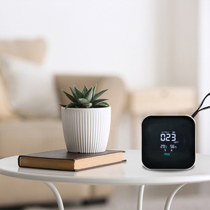 Mini détecteur de gaz 3-en-1 avec moniteur PM2.5, port Type-C, 800 mAh, ABS blanc, pour la mesure de la température et de l'humidité domestique - Product Image 5