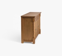 Buffet moderne de luxe à 4 portes en chêne massif, meuble de rangement pour salle à manger haut de gamme
