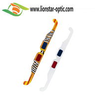 Factory Supply Rot Blau Brille Kostenlose Muster Kunden spezifisches Logo Papier 3D-Brille zum Ansehen von Video DVD TV Bücher Red Cyan Brille