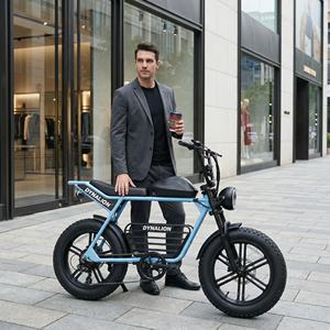 Vélo électrique rétro 48V avec écran LCD et éclairage LED, vélo électrique élégant à pneus larges pour un style de vie urbain - Product Image 2
