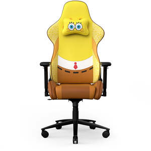 Best Sale Luxurious Cartoon Sponge <strong>bob</strong> Comfortable Faux Leather USB Massage Cadeira Gamer Video Computer Chair Kids Gaming Chair - Product Image 1