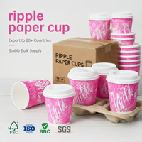 Vaso Moderno para Café, Desayuno, Comida para Llevar, Versátil, de Grado Alimenticio, Seguro, Libre de BPA, No Tóxico, Resistente al Calor, con Aislamiento y Pared Ondulada