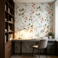 Panneau mural en marbre floral pour finition murale intérieure, à montage rapide et faible entretien